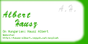 albert hausz business card